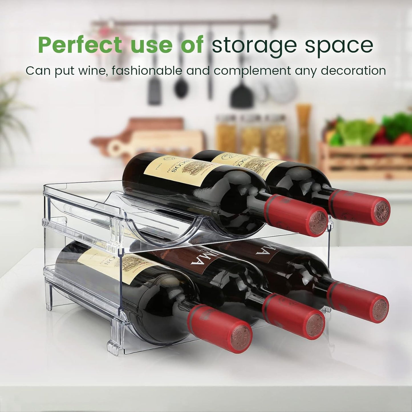 2 Packs Water Bottle Storage Rack