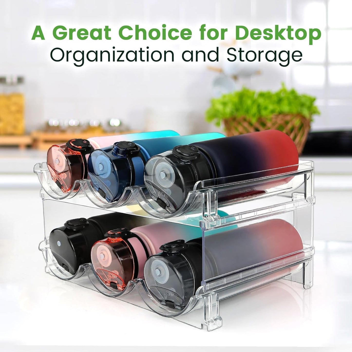 2 Packs Water Bottle Storage Rack